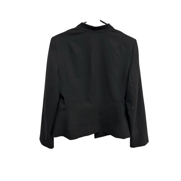 Ellen Tracy Black Open Front Blazer Jacket Womens Size 6 Workwear Classic - Picture 2 of 9